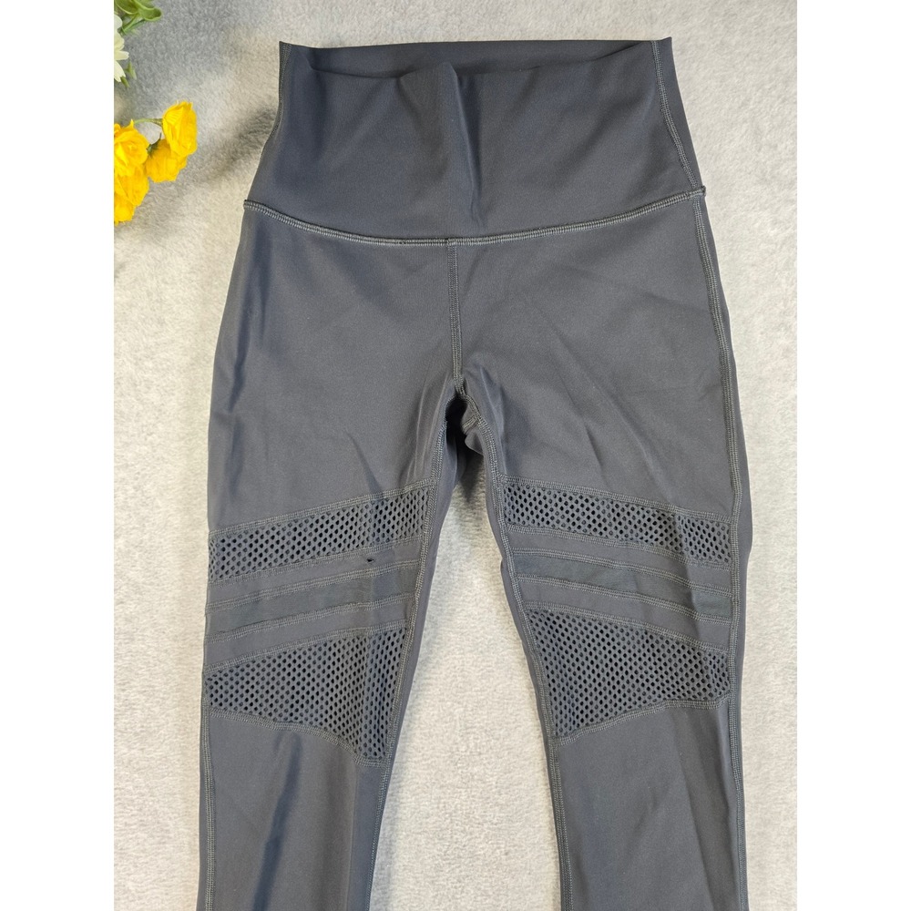 Lululemon Leggings Womens 4 Gray Mesh High Rise Tight Athleisure Yoga Pants